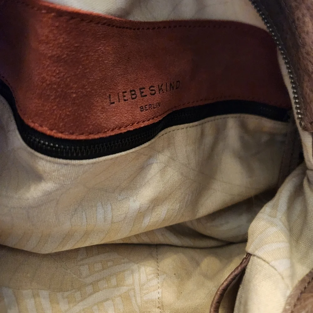 Liebeskind Berlin Animal Print Leather Hobo Tote Bag